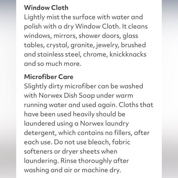 Norwex Enviro Cloth and Window Cloth Basic Package Leaves & Caribbean NWT - Picture 7 of 11